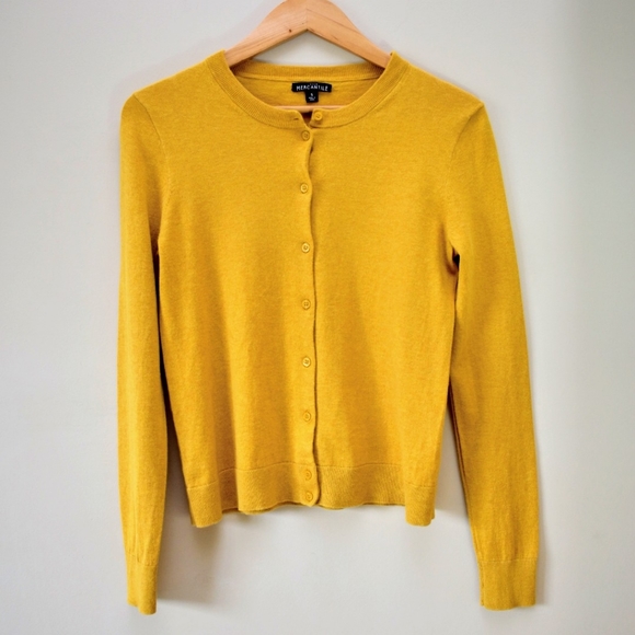Like New Jcrew Mustard Yellow Cardigan 
